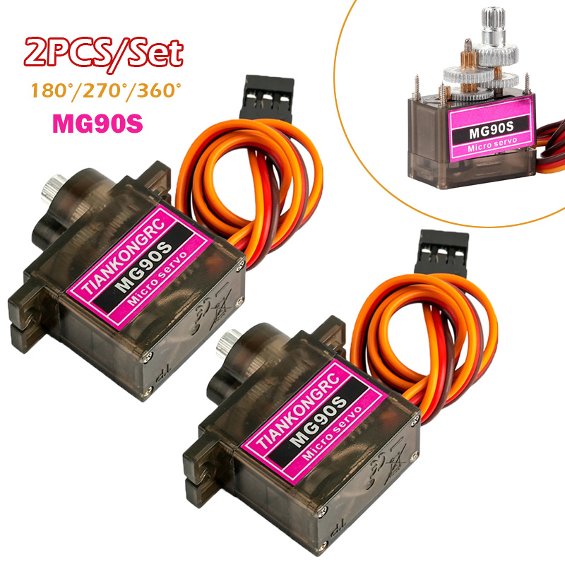 Model Airplane Plastic - 2PCS MG90S Micro Servomoteur Numérique à