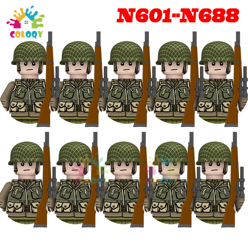 Lego Minifigure Holder - Jouets pour enfants WW2 10 pièces/ensemble