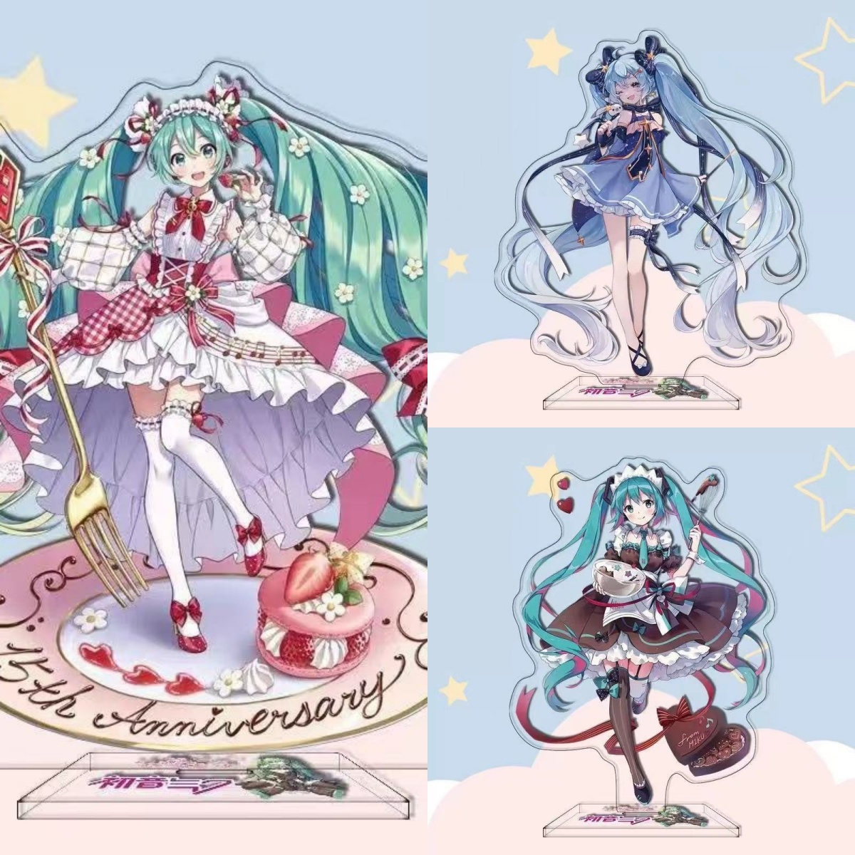 Figma Stand Set - Figurine acrylique Hatsune Miku, personnage d'anime,