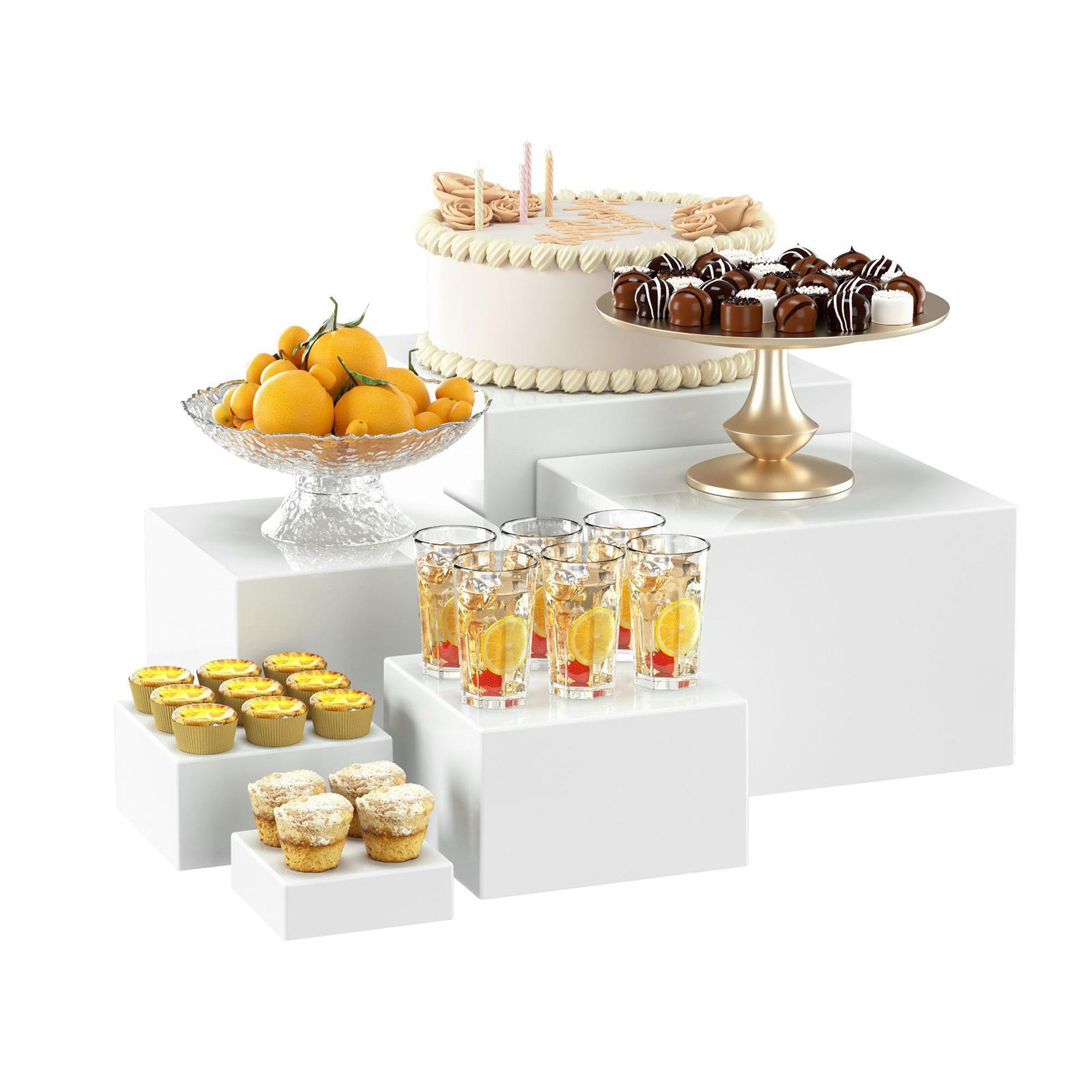 Display Risers Set - 6x acrylique Buffet Riser Dessert Table