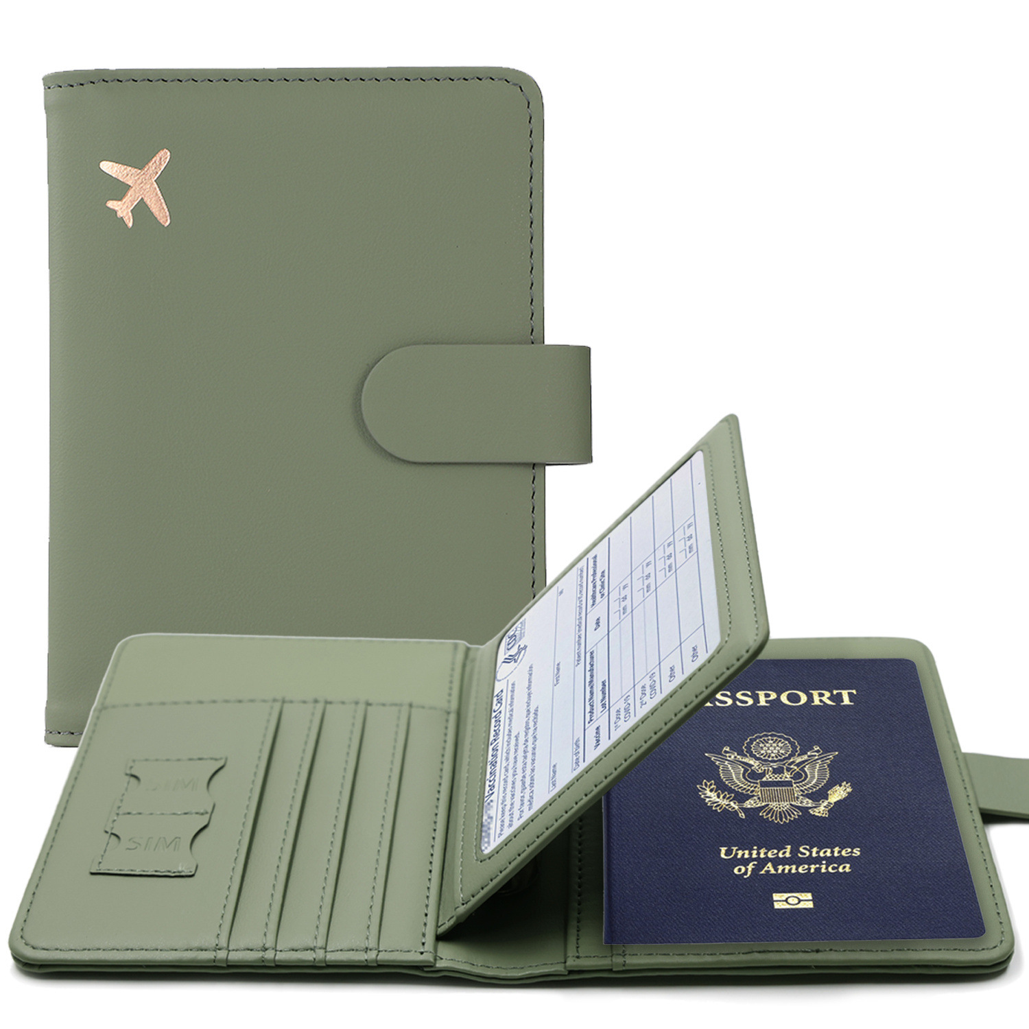 Card Top Loader - Étui de couverture de passeport RFID,