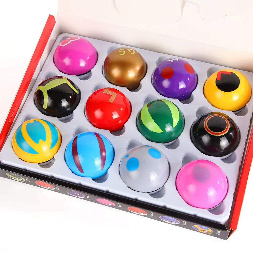 Vinyl Figure Blank - Figurines Pokémon, 12 pièces/ensemble, Poké Ball,