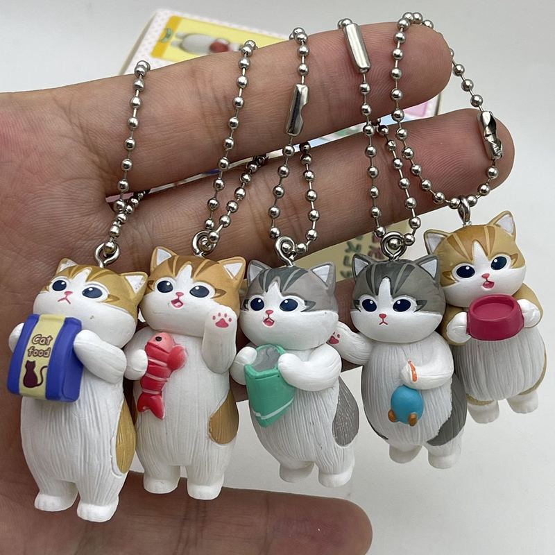 Action Figure Stand - Mofusand Kawaii chat porte-clés boîte aveugle