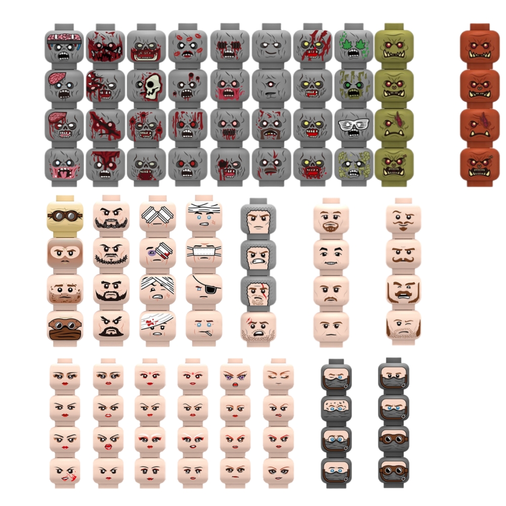 Lego Minifigure Holder - Têtes de figurines à assembler avec