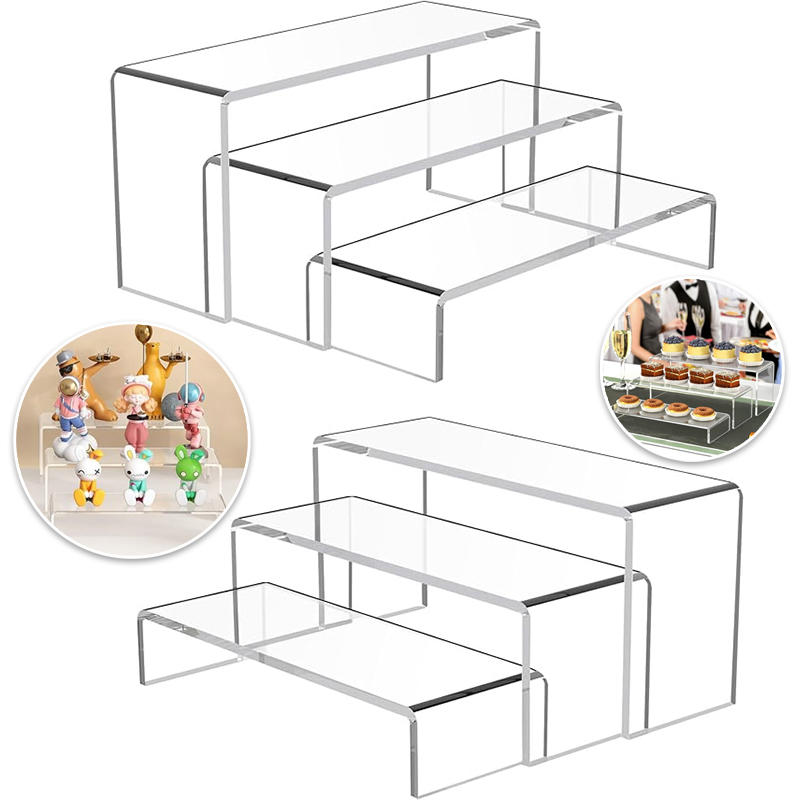 Display Risers Set - Présentoirs en acrylique, 1 ensemble de