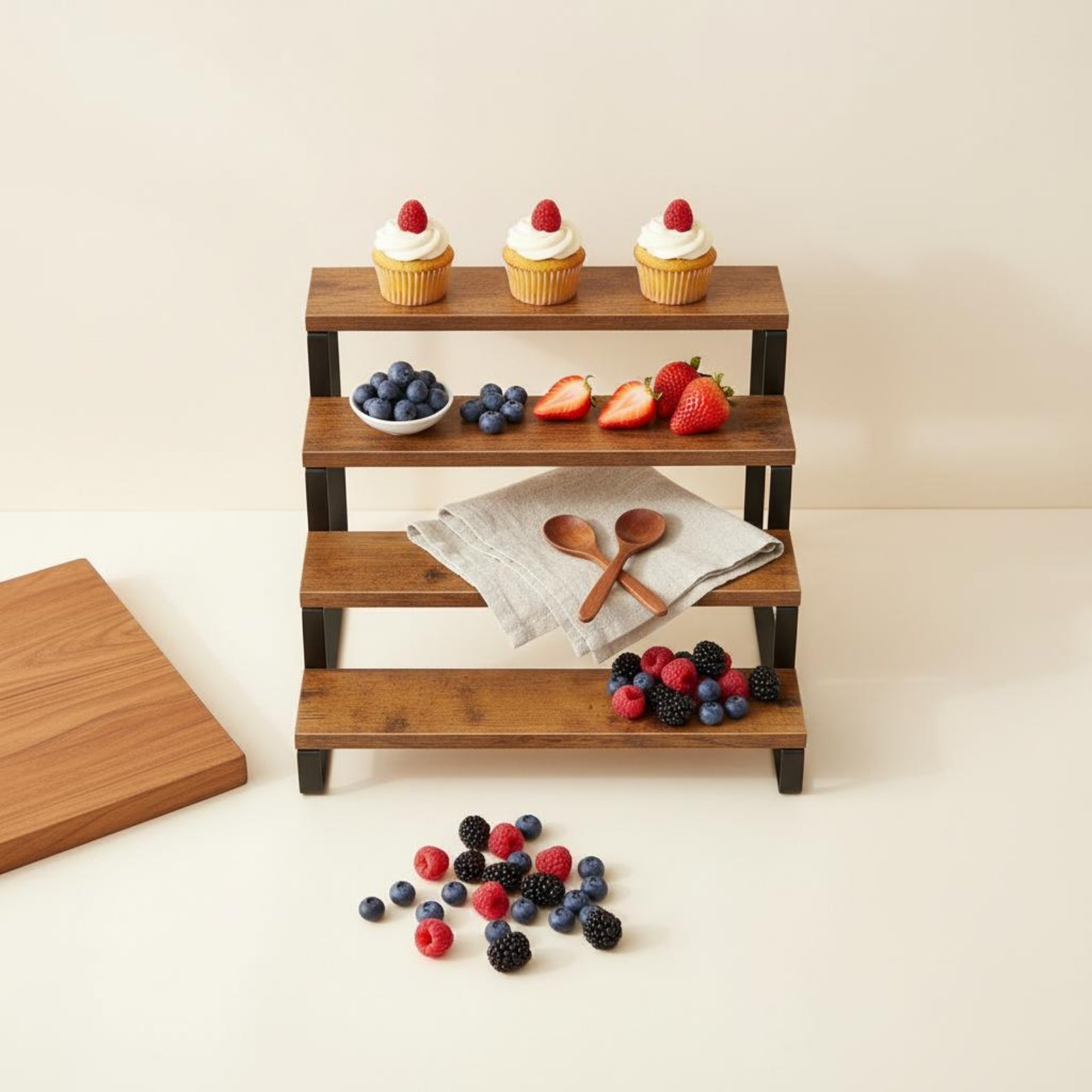 Display Risers Set - Présentoir à 4 niveaux en bois
