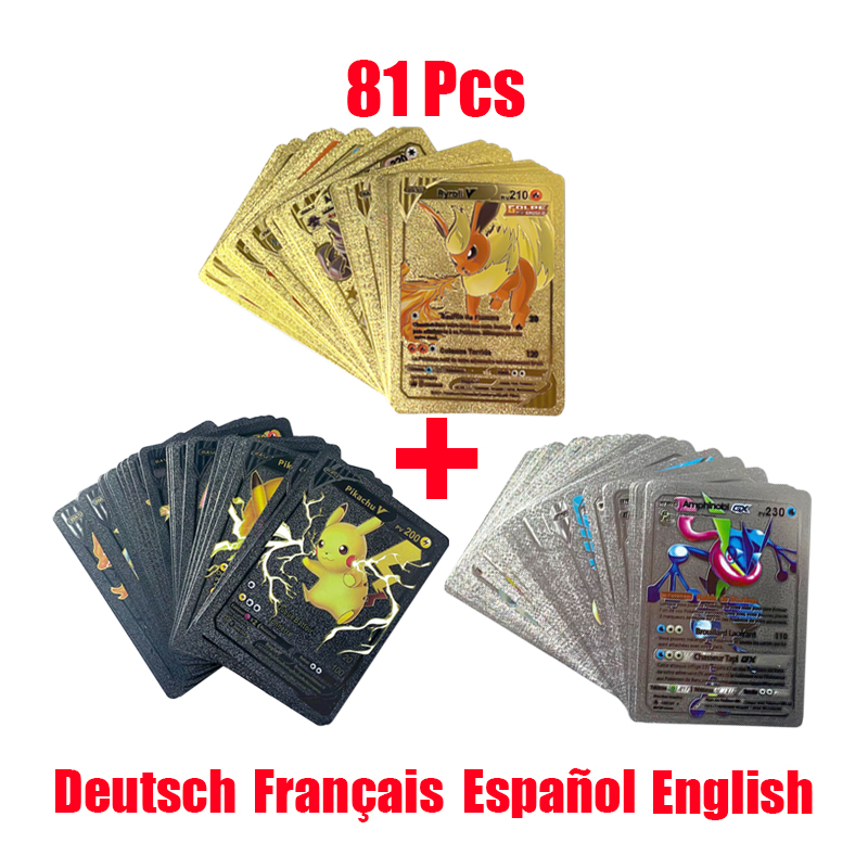 Cartes Pokemon or argent Vmax  - Pokemon Binder Card avis et prix