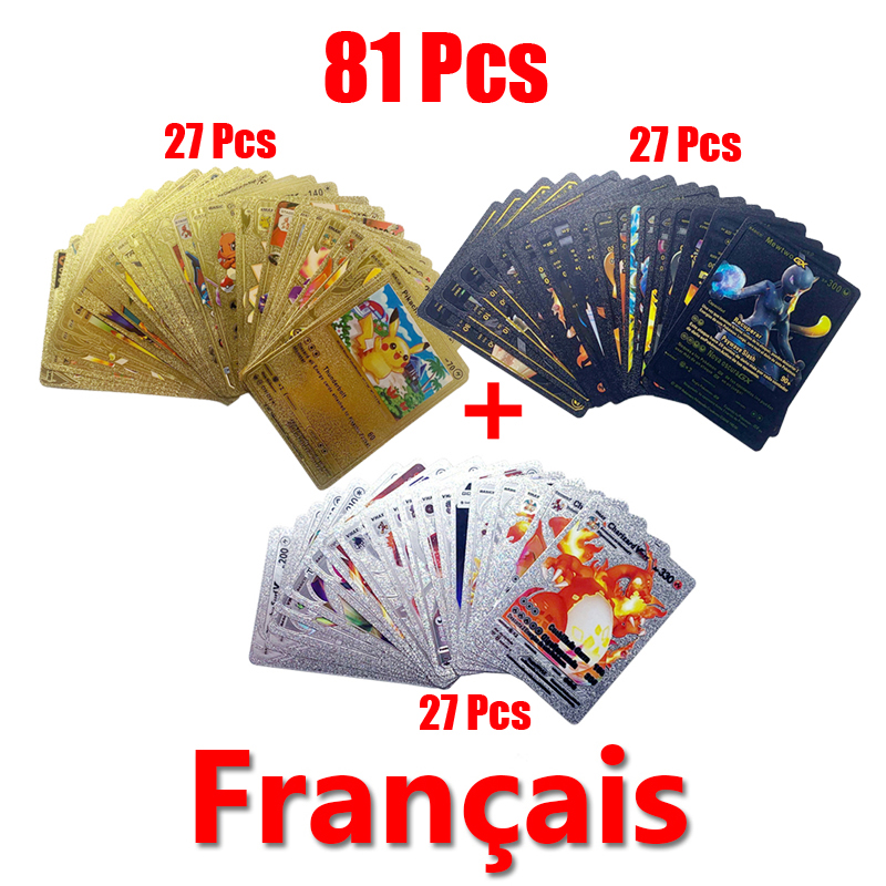 Cartes Pokemon or argent Vmax  - Pokemon Binder Card avis et prix