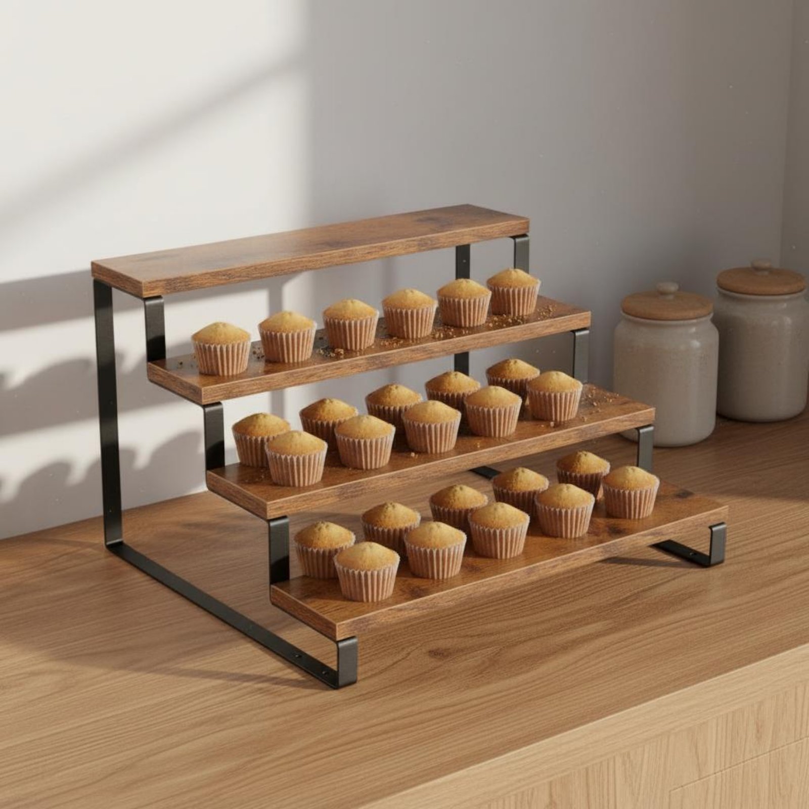 Présentoir à 4 niveaux en bois - Display Risers Set avis et prix